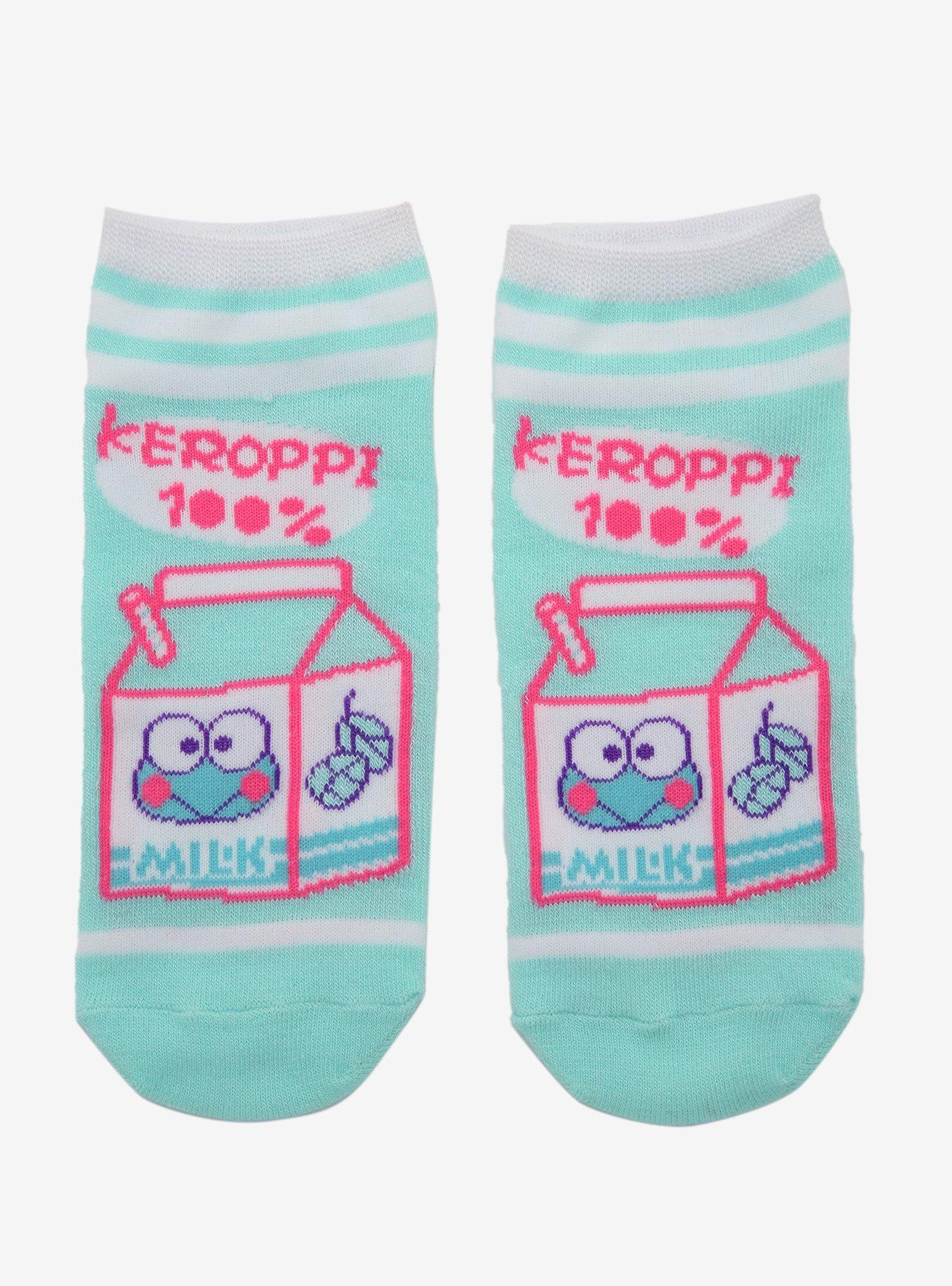 Keroppi Pastel Milk No-Show Socks, , hi-res