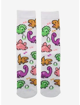 Cute Dino Crew Socks, , hi-res