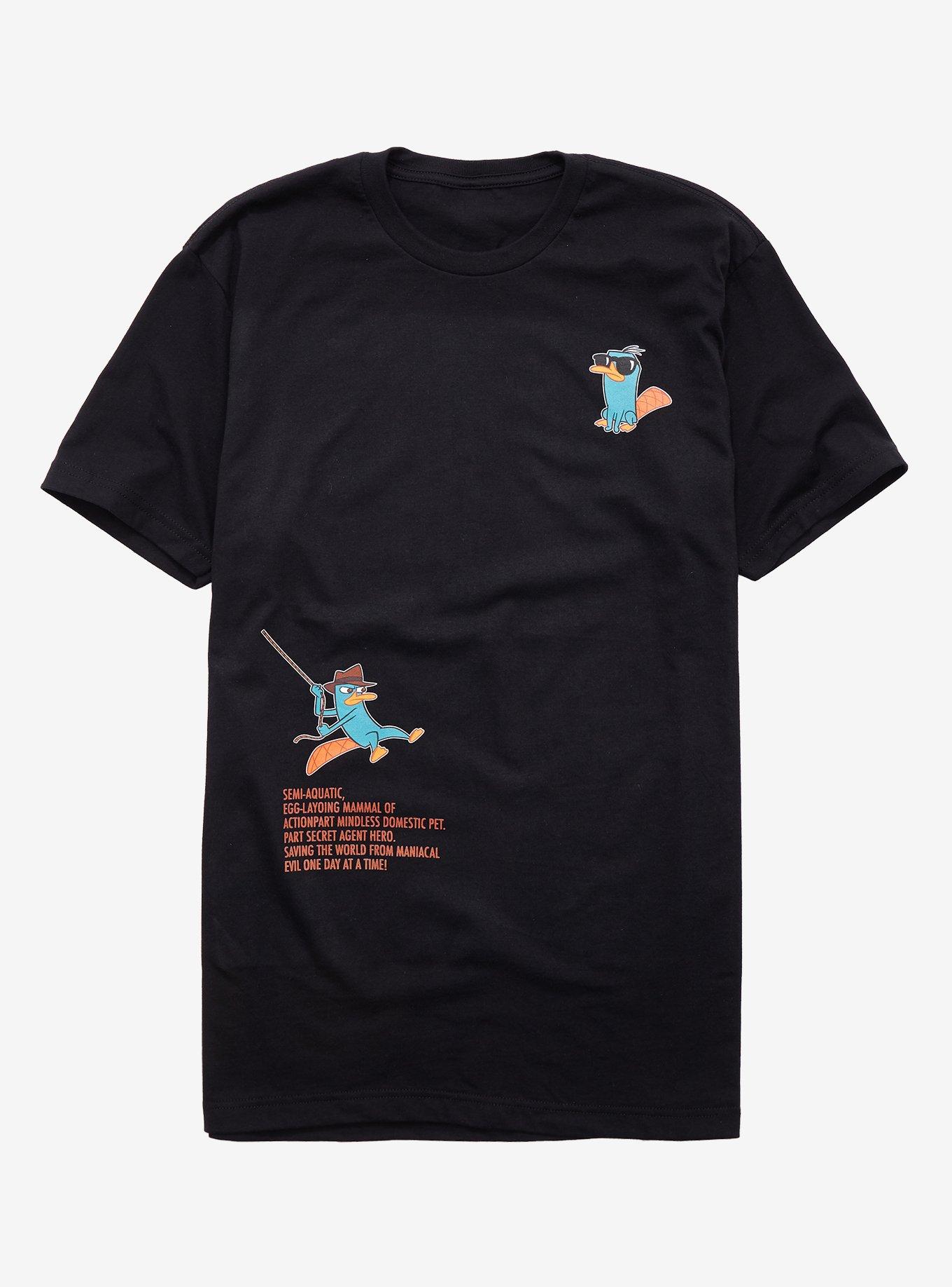 Phineas And Ferb Small Perry T-Shirt, BLACK, hi-res