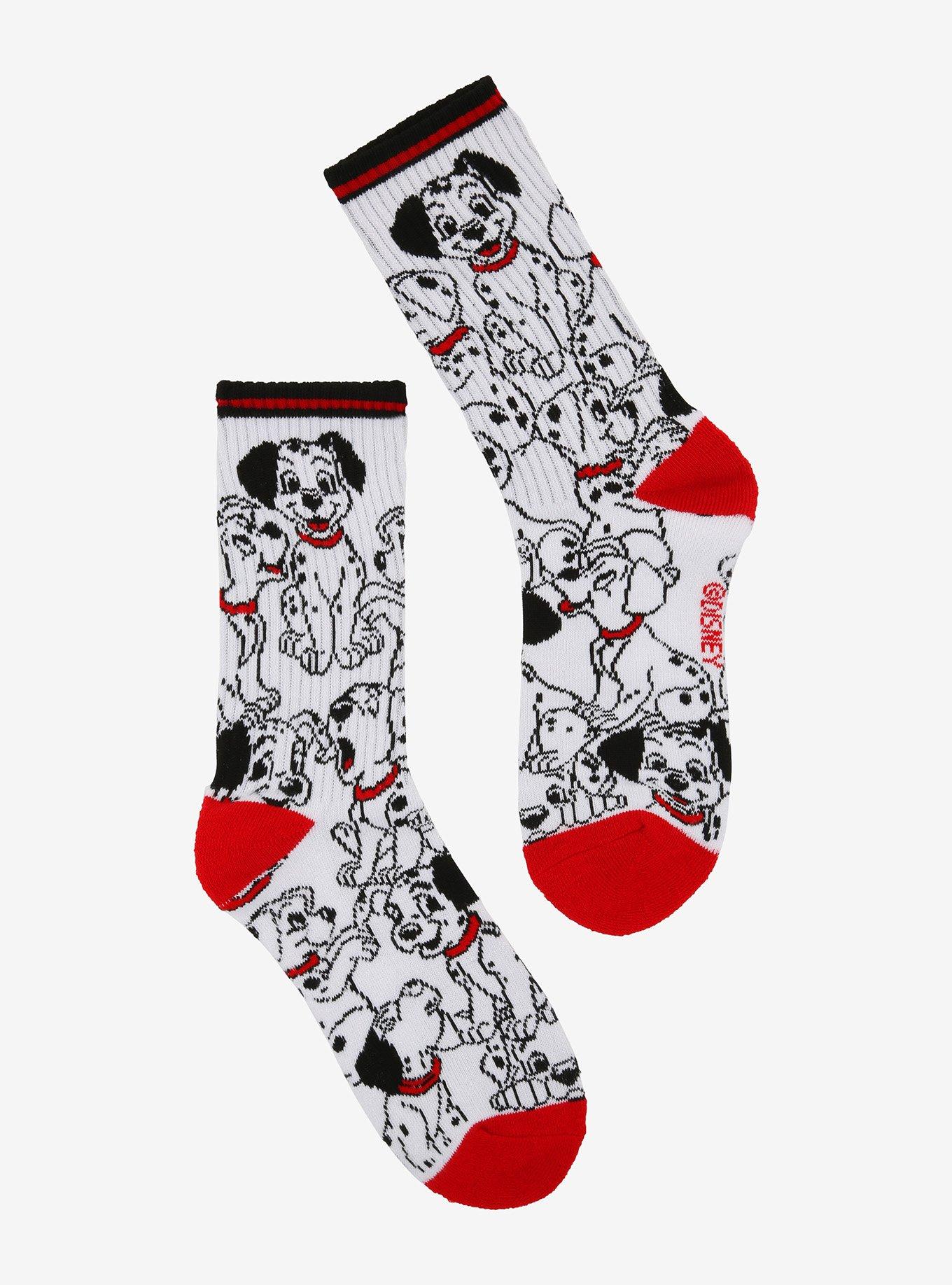 Disney 101 Dalmatians Collage Crew Socks Hot Topic