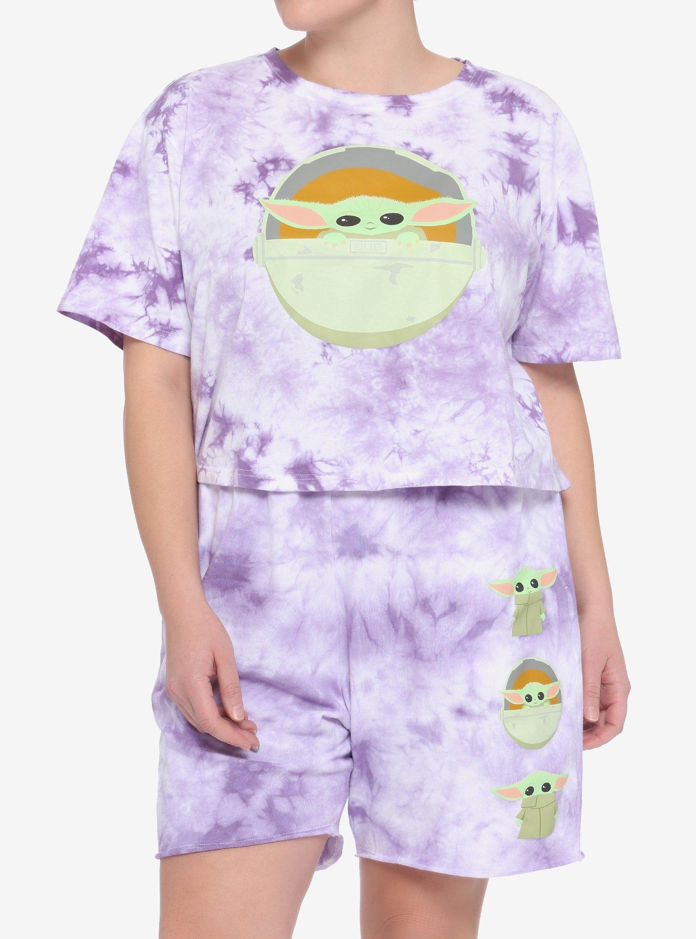 Star Wars The Mandalorian The Child Tie-Dye Girls T-Shirt Plus Size, PURPLE, hi-res