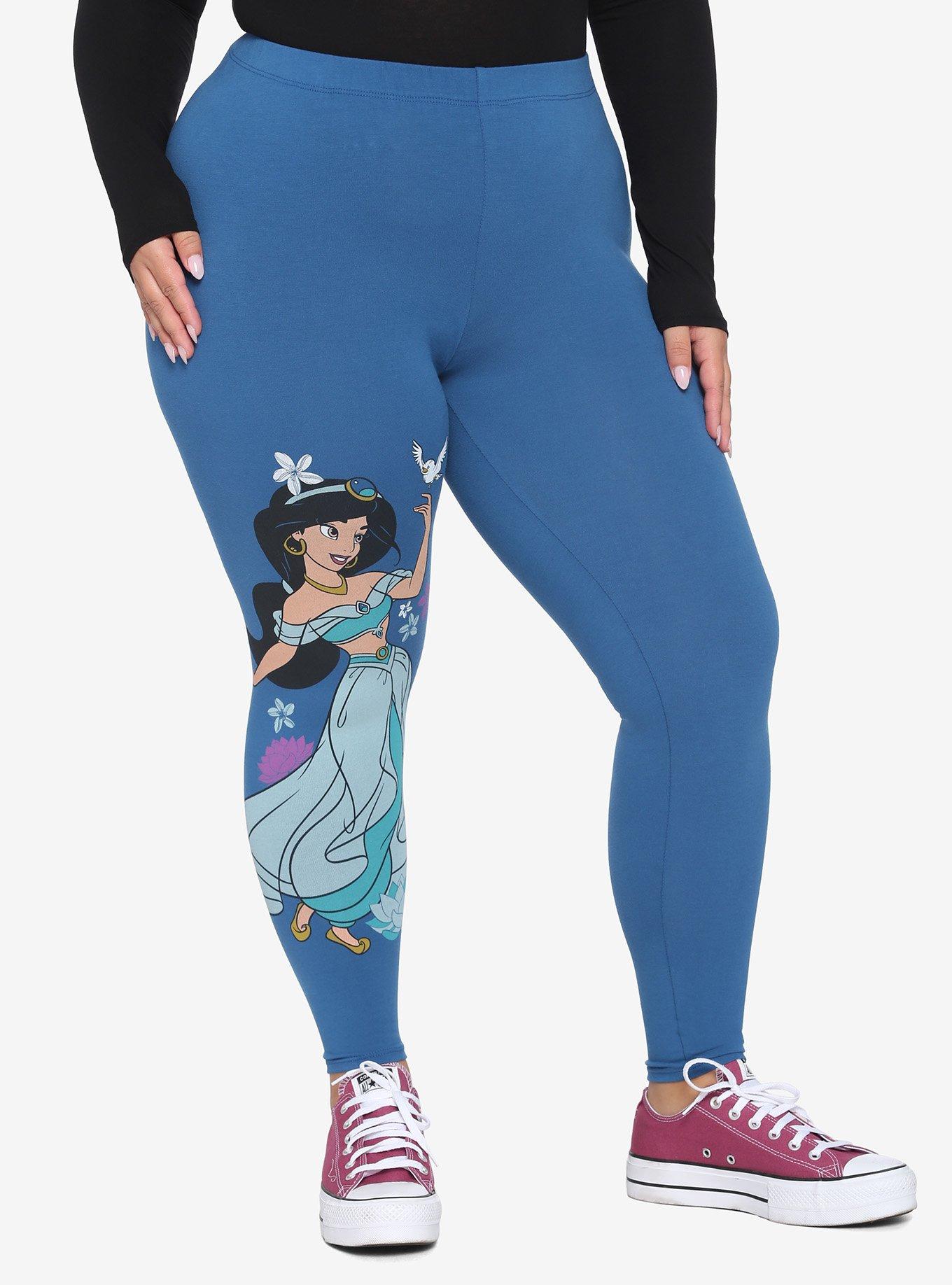 Disney Aladdin Jasmine Floral Leggings Plus Size | Hot Topic