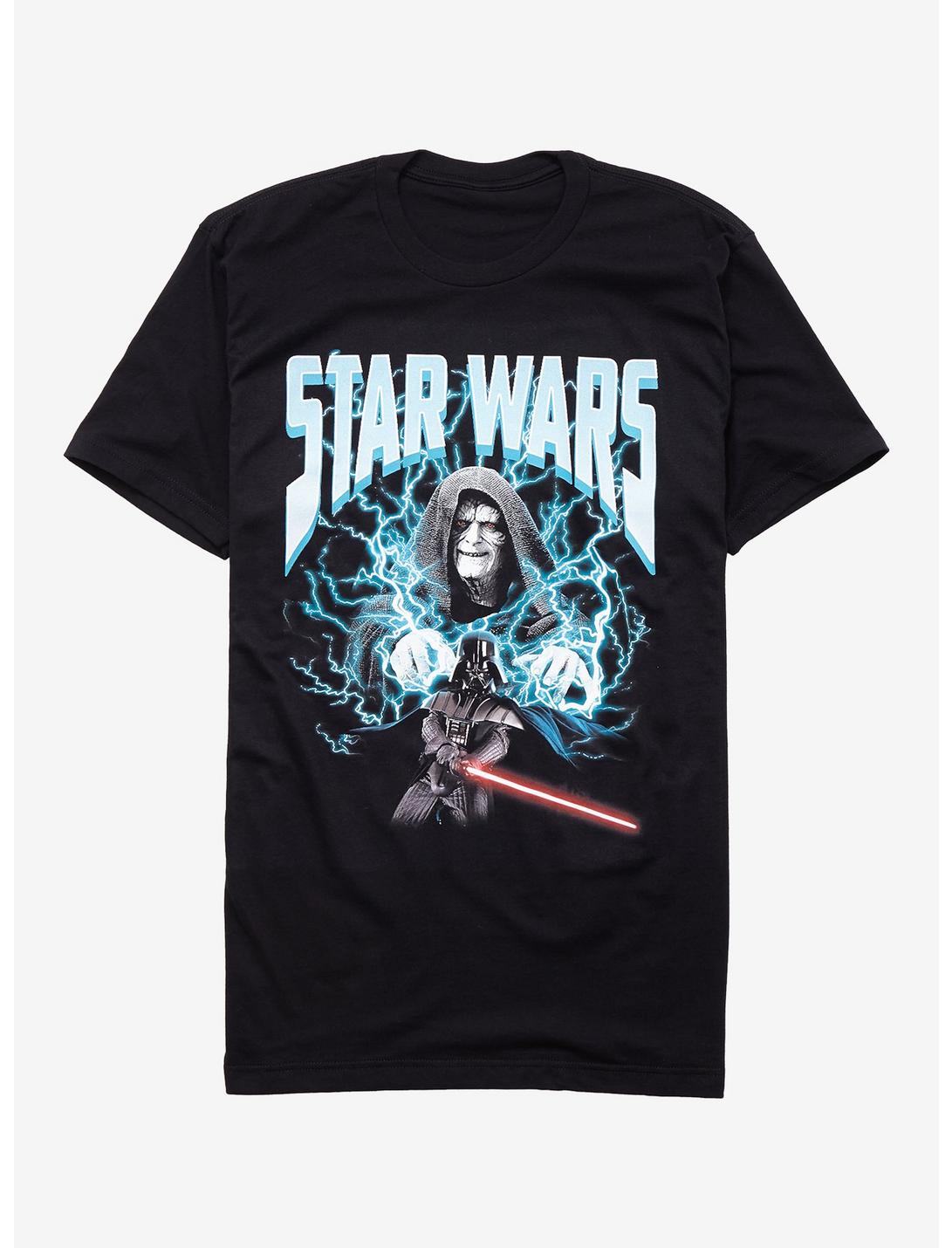 Star Wars Palpatine & Vader Lightning T-Shirt, BLACK, hi-res