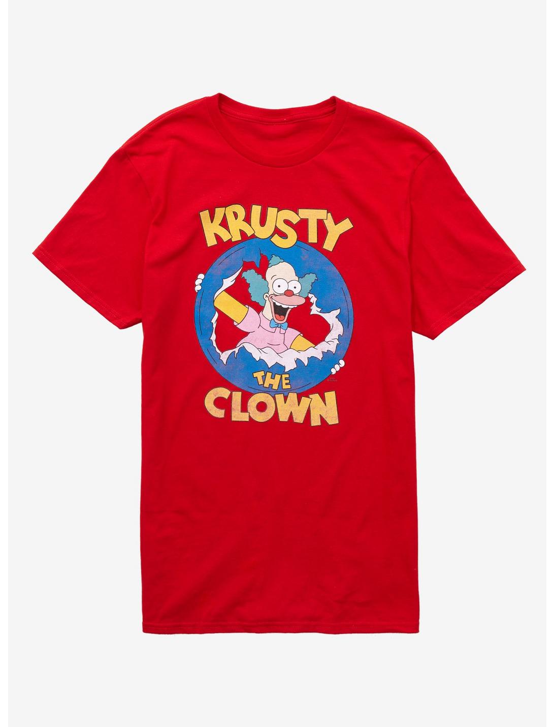 The Simpsons Krusty The Clown T-Shirt, RED, hi-res