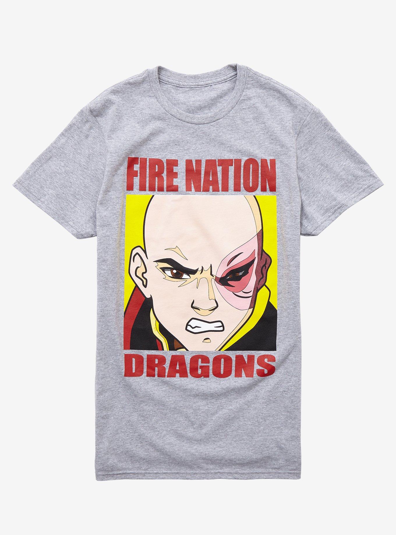 Avatar: The Last Airbender Fire Nation Dragons T-Shirt, HEATHER GREY, hi-res