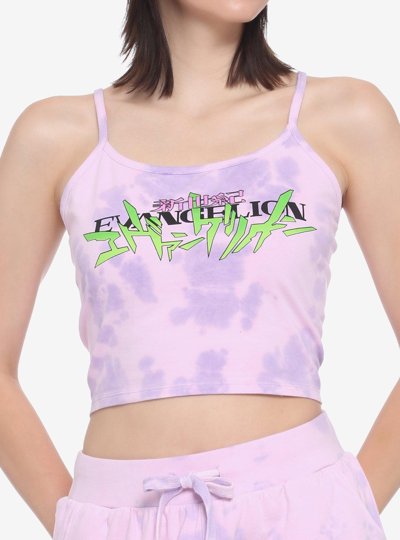 Neon Genesis Evangelion Tie-Dye Girls Strappy Tank Top, MULTI, hi-res