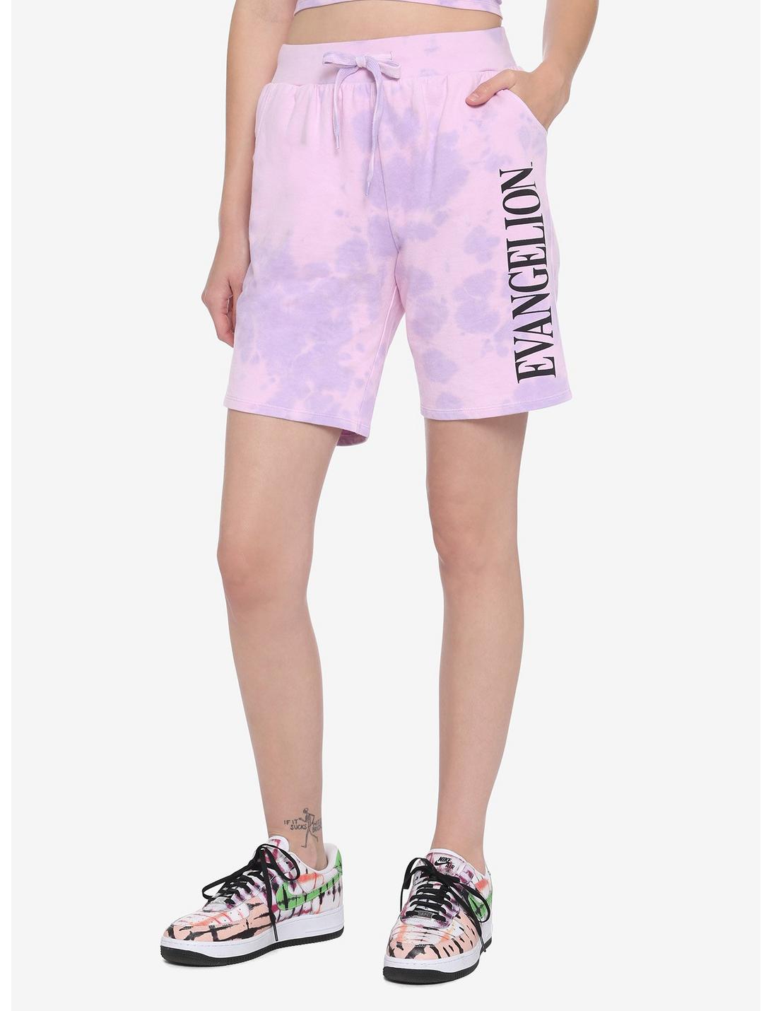 Neon Genesis Evangelion Tie-Dye Girls Lounge Shorts, MULTI, hi-res