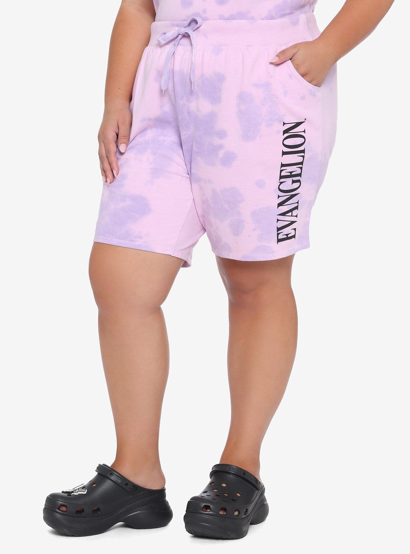 Neon Genesis Evangelion Tie-Dye Girls Lounge Shorts Plus Size