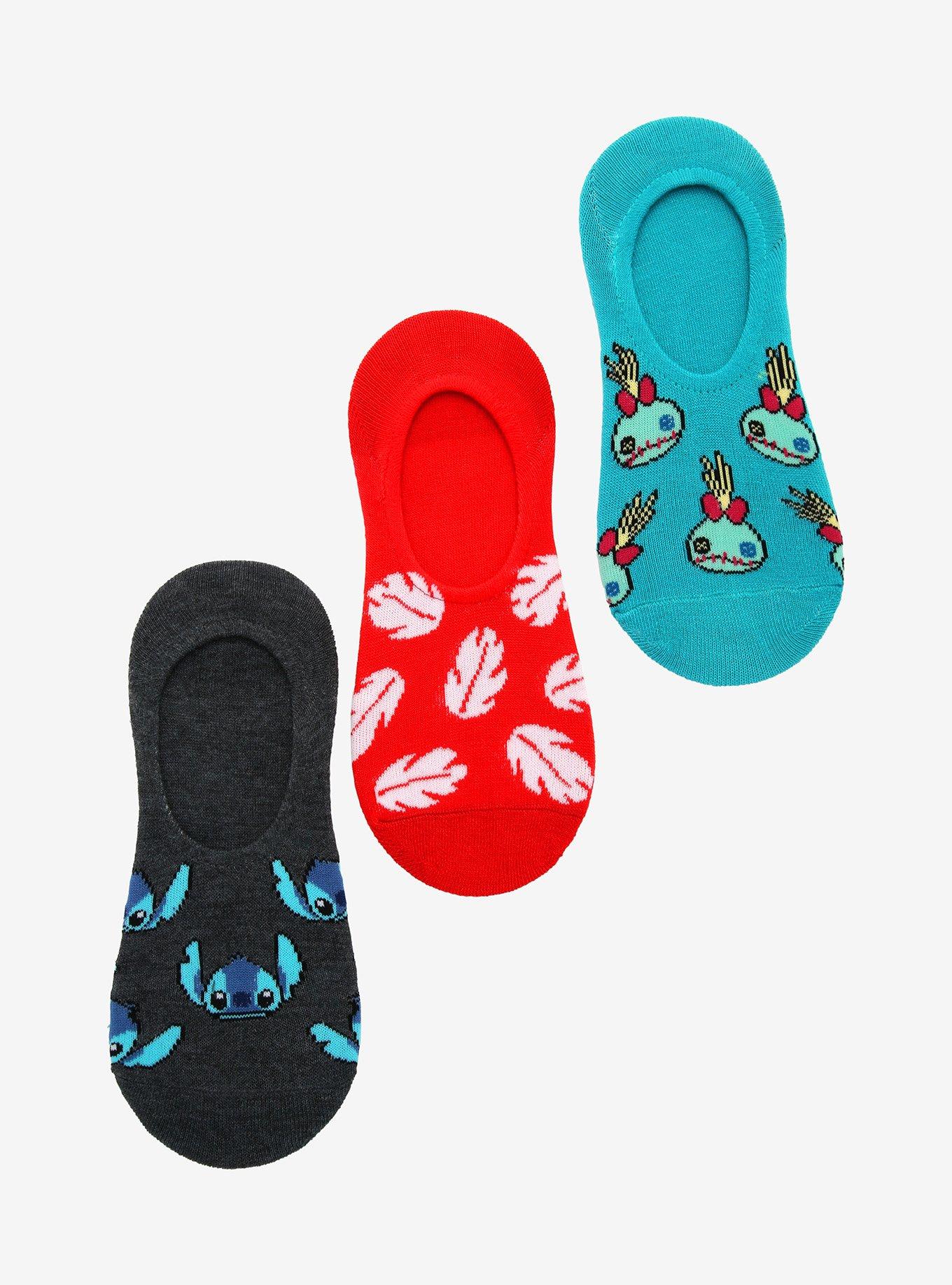 Disney Lilo & Stitch Character Liner Socks 3 Pair, , hi-res