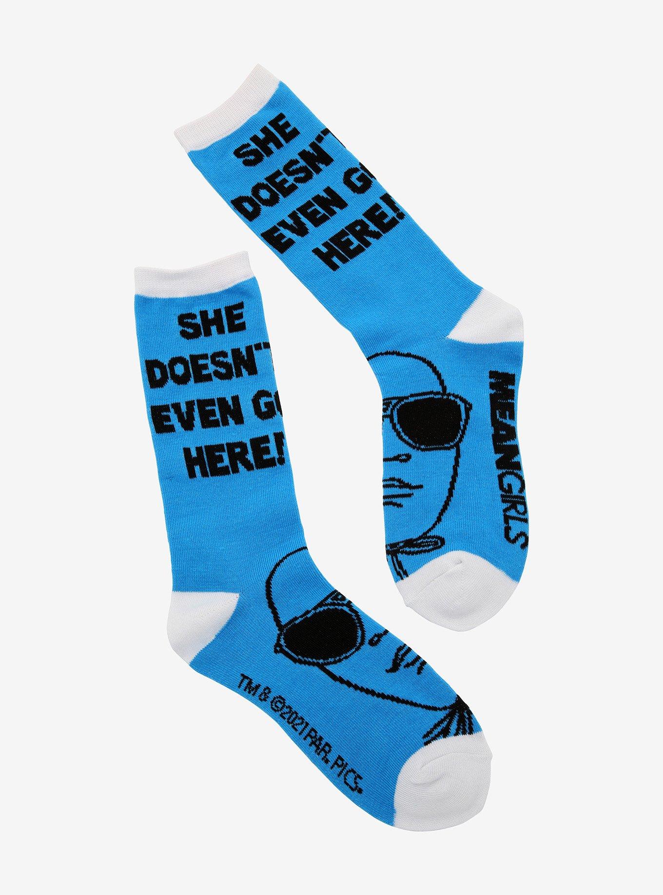 Mean Girls Doesn't Even Go Here Crew Socks, , hi-res