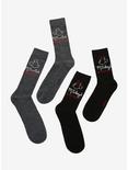 Disney Mickey Mouse Minnie Mouse Couple Crew Socks 2 Pair, , hi-res