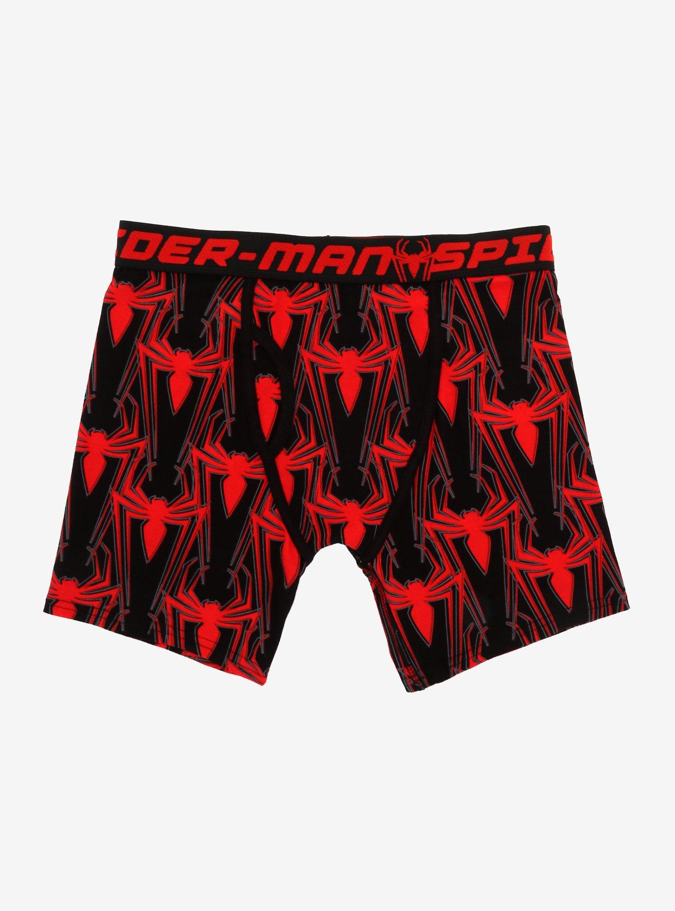 Marvel Spider-Man Spider Logo Boxer Briefs, BLACK, hi-res