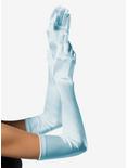 Extra Long Satin Gloves Light Blue, , hi-res