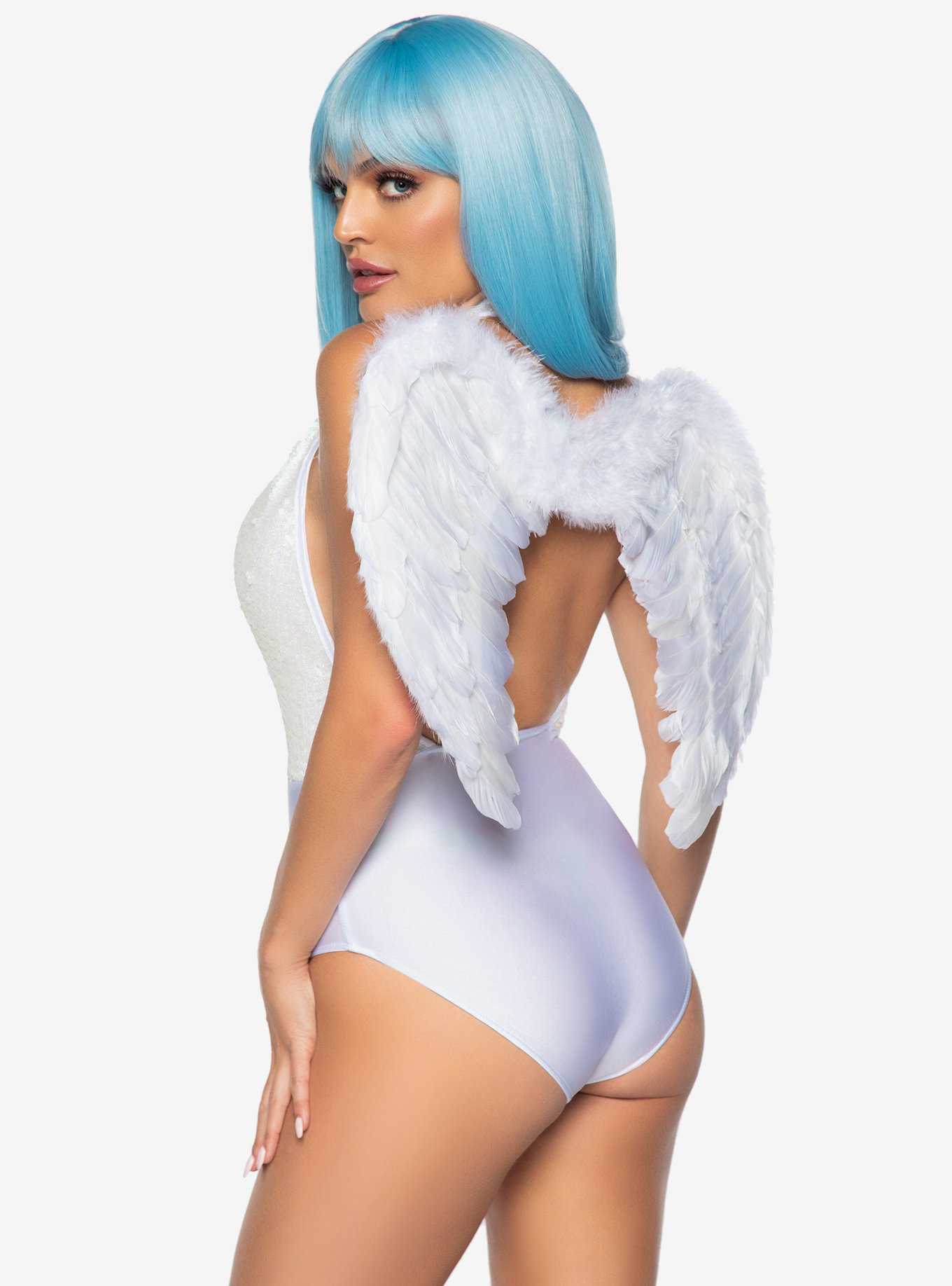 Marabou Trimmed Feather Angel Wings, , hi-res