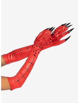 Devil Long Nails Red Gloves, , hi-res