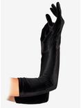 Velvet Opera Length Gloves Black, , hi-res