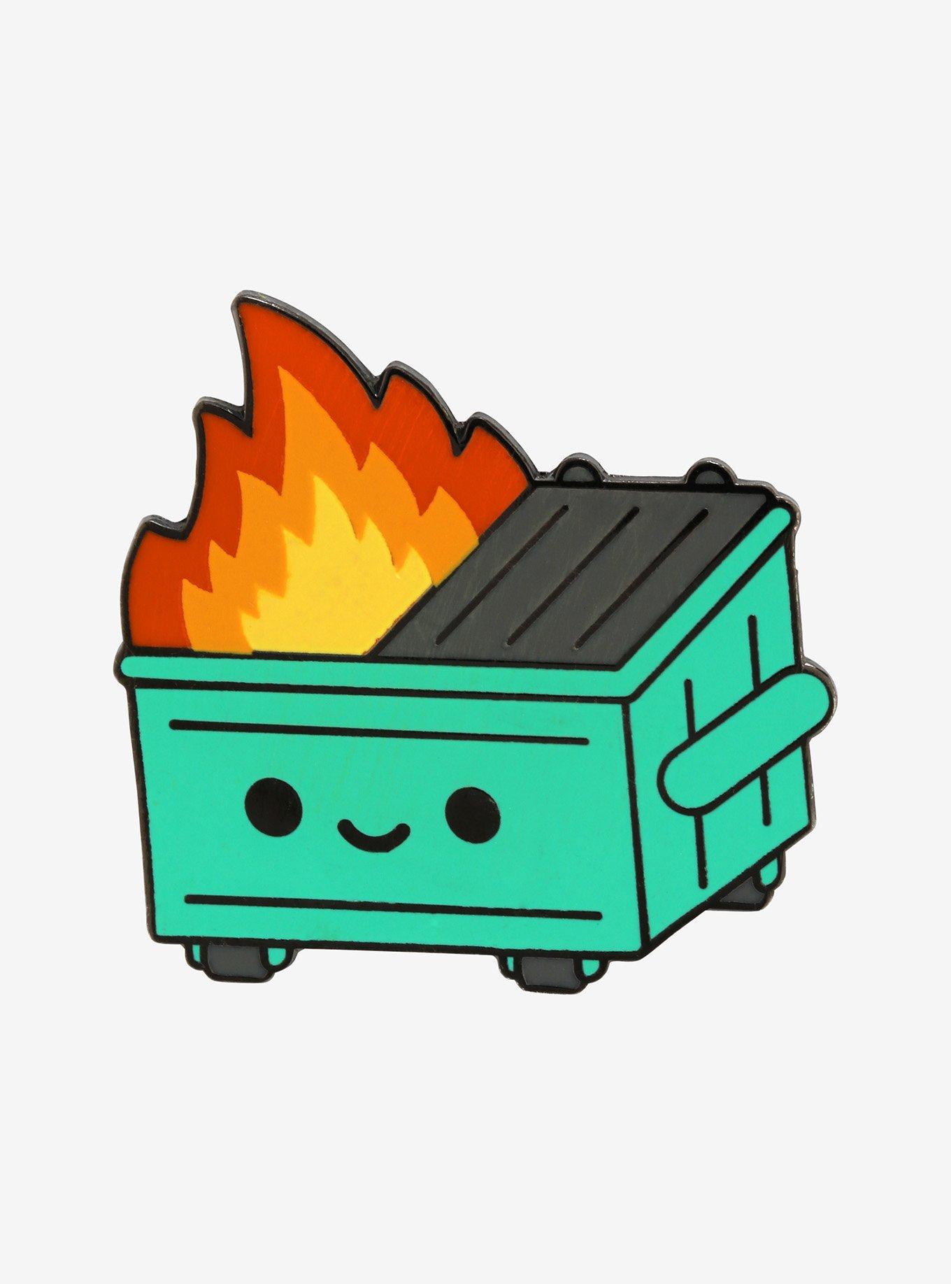 Dumpster Fire Enamel Pin, , hi-res