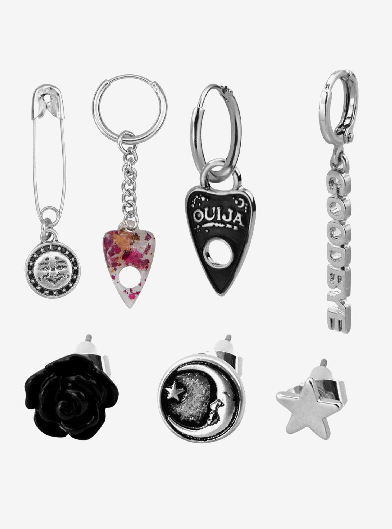 Ouija Board Symbols Mismatch Earring Set, , hi-res