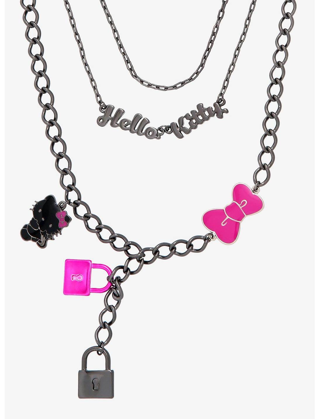 Hello Kitty Padlock Layered Necklace, , hi-res