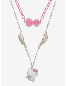 Hello Kitty Pink Chain & Wings Layered Necklace, , hi-res