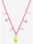 Keroppi Pink Charm Necklace, , hi-res