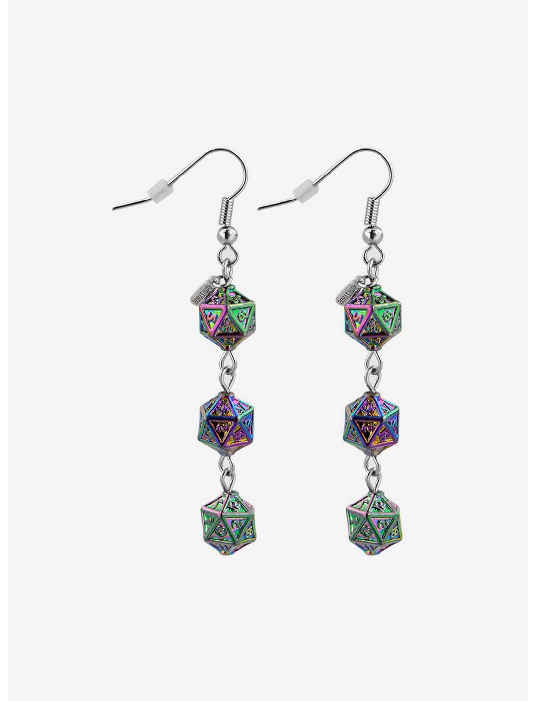 Dungeons & Dragons Anodized D20 Dice Drop Earrings, , hi-res