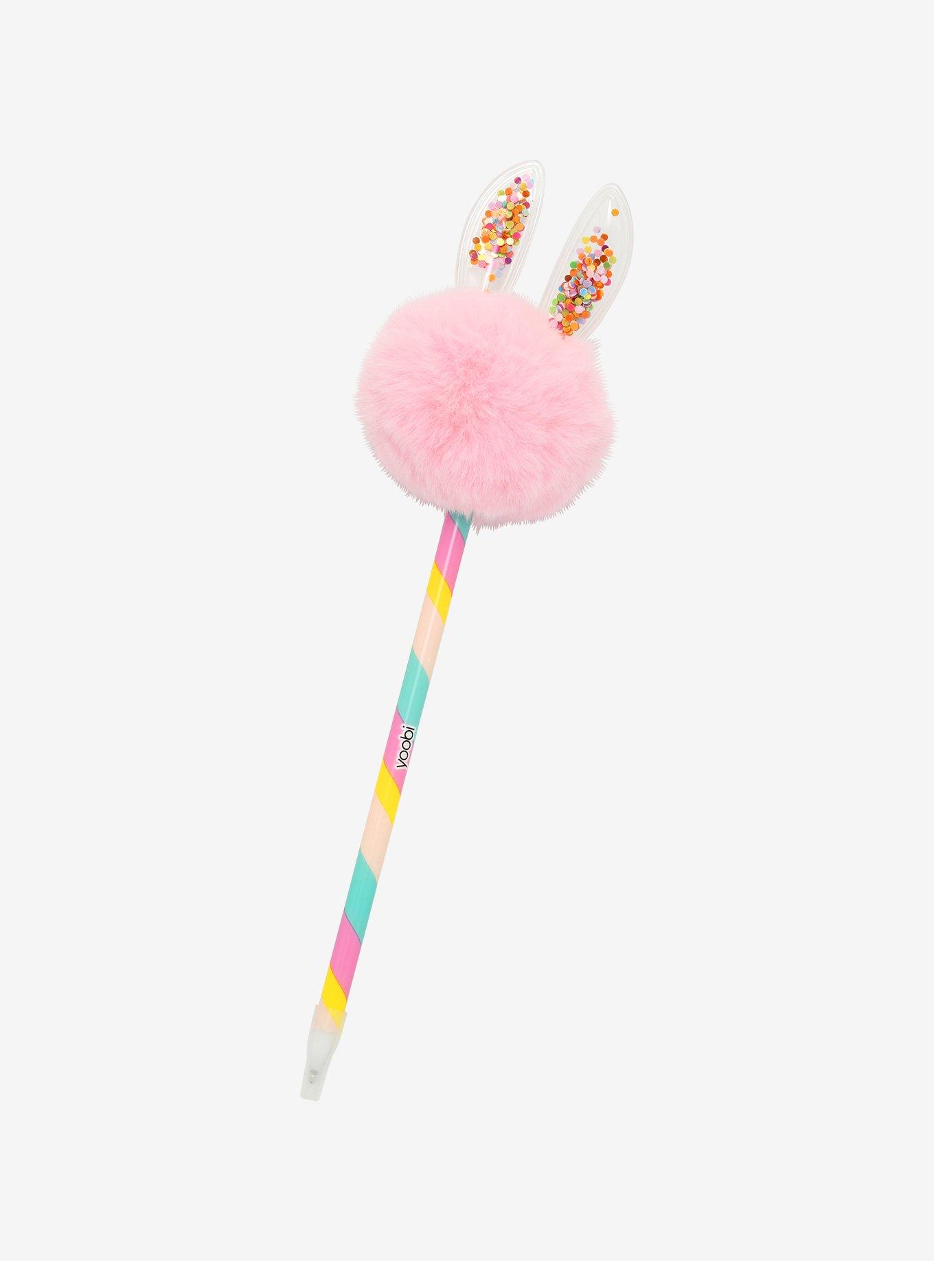 Pink Bunny Pom Pen, , hi-res