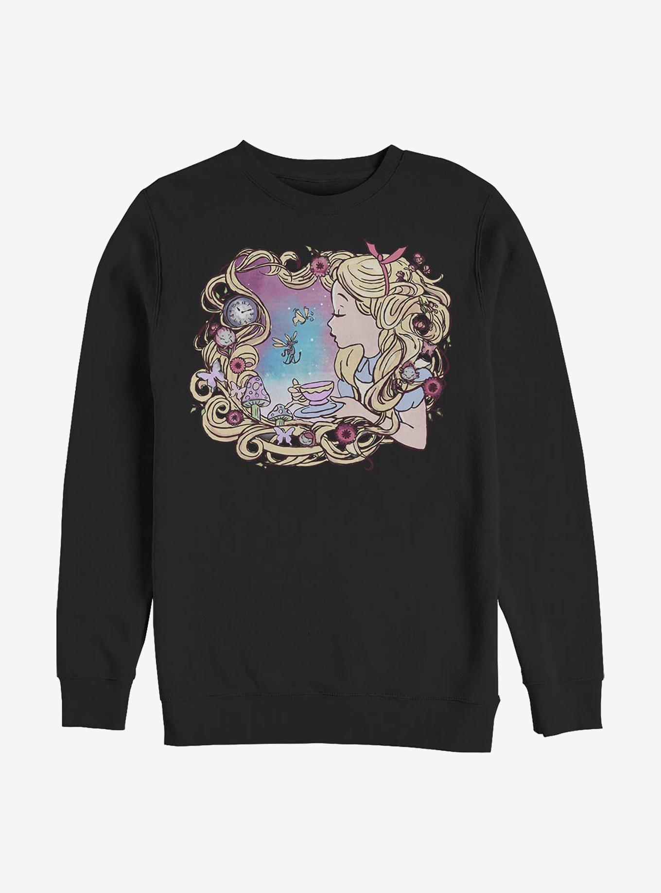 Disney Alice In Wonderland Alice Dream Crew Sweatshirt, BLACK, hi-res