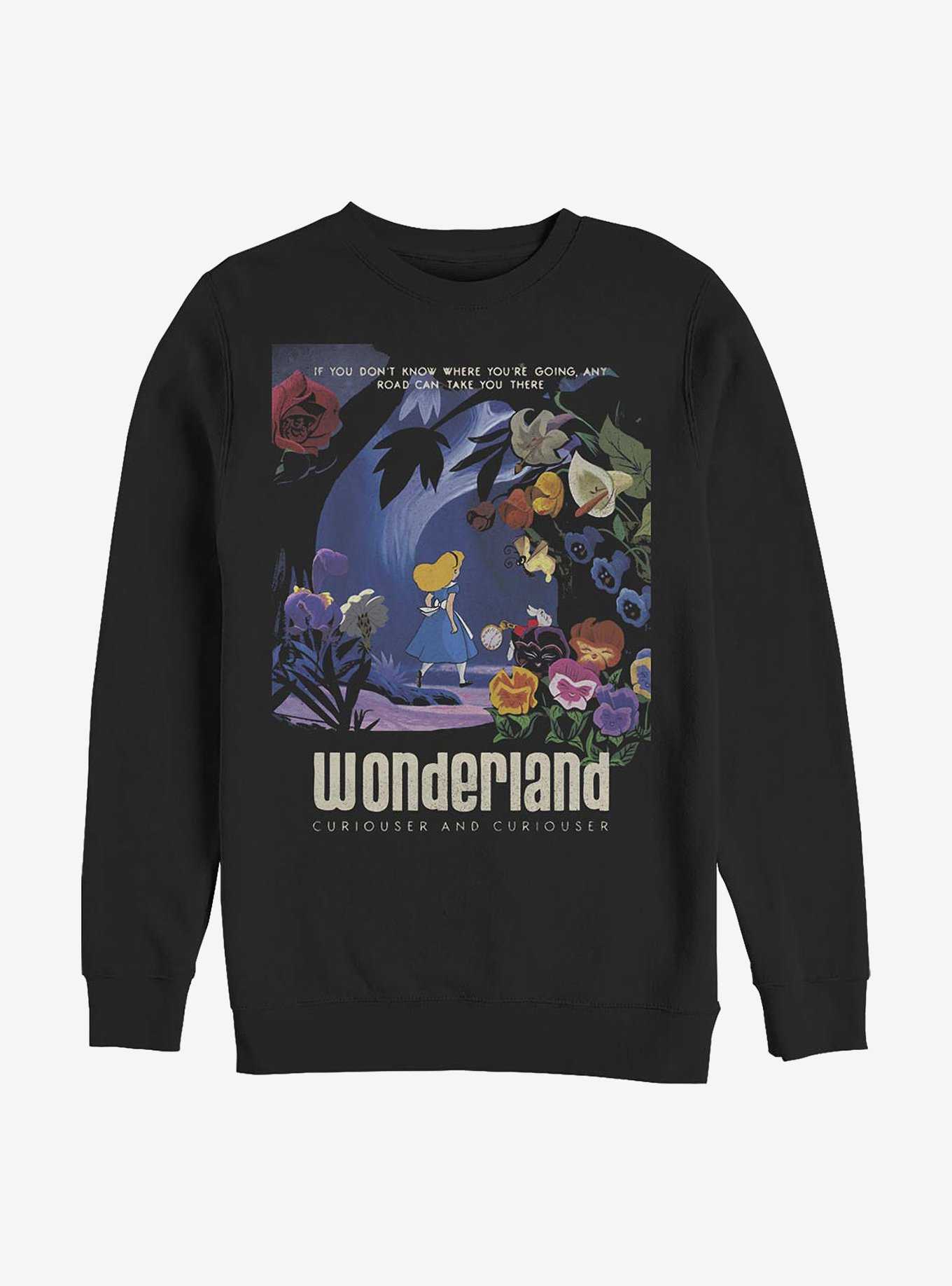 Disney Alice In Wonderland Curiouser Crew Sweatshirt, , hi-res