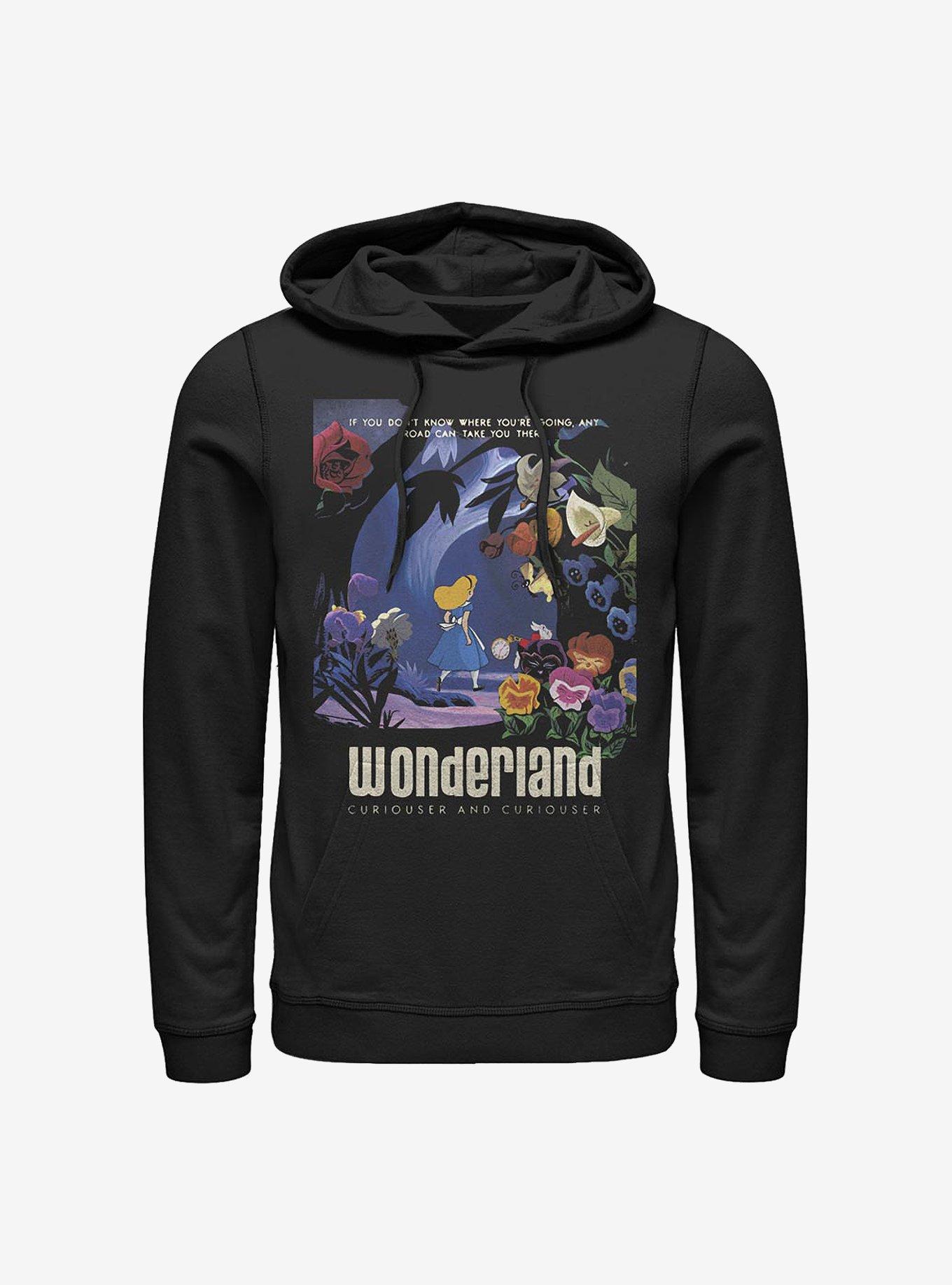 Disney Alice In Wonderland Curiouser Hoodie, BLACK, hi-res