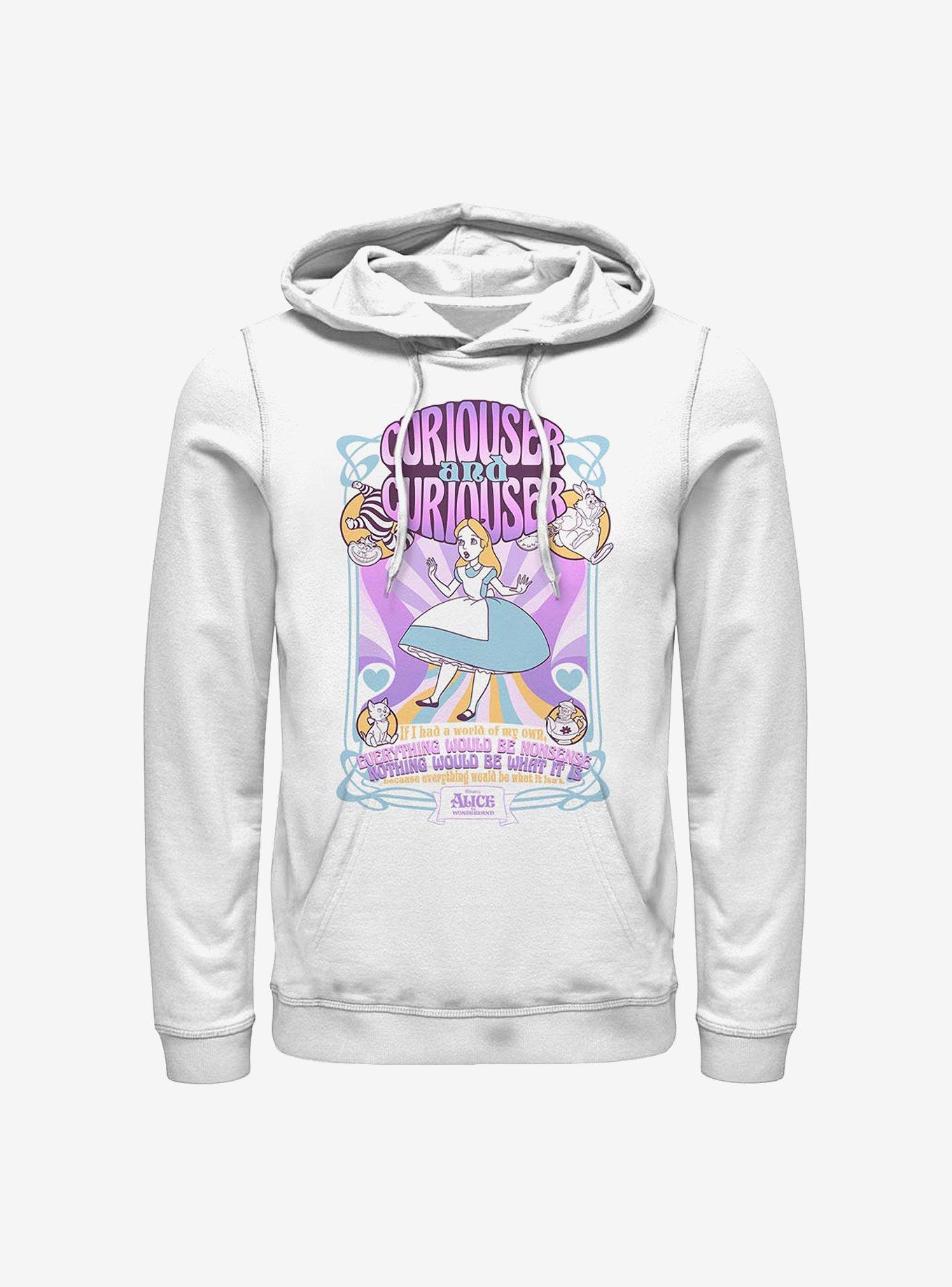 Disney Alice In Wonderland Psychedelic Nouveou Hoodie, WHITE, hi-res