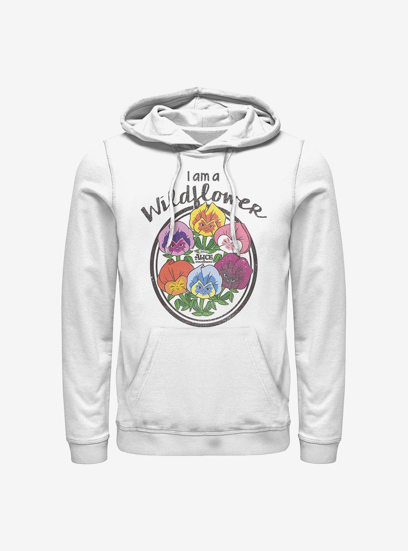 Disney Alice In Wonderland Wildflower Hoodie, WHITE, hi-res