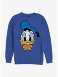 Disney Donald Duck Big Face Donald Crew Sweatshirt, ROYAL, hi-res
