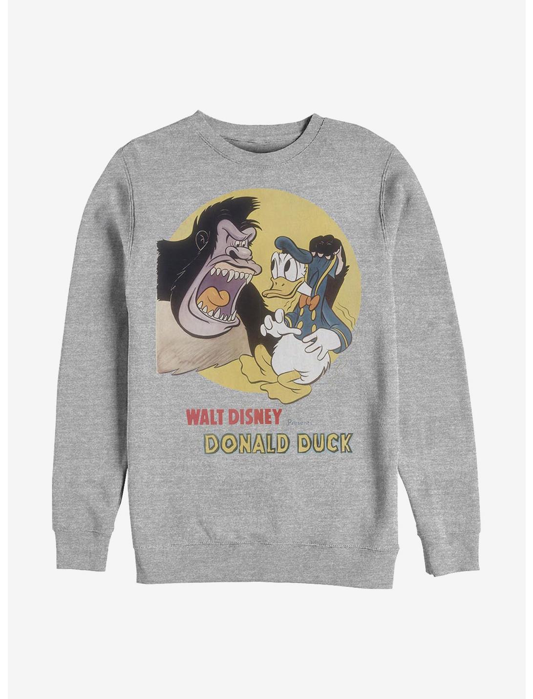 Disney Donald Duck Donald And The Gorilla Crew Sweatshirt, ATH HTR, hi-res