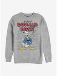 Disney Donald Duck Original Donald Sketchbook Crew Sweatshirt, ATH HTR, hi-res