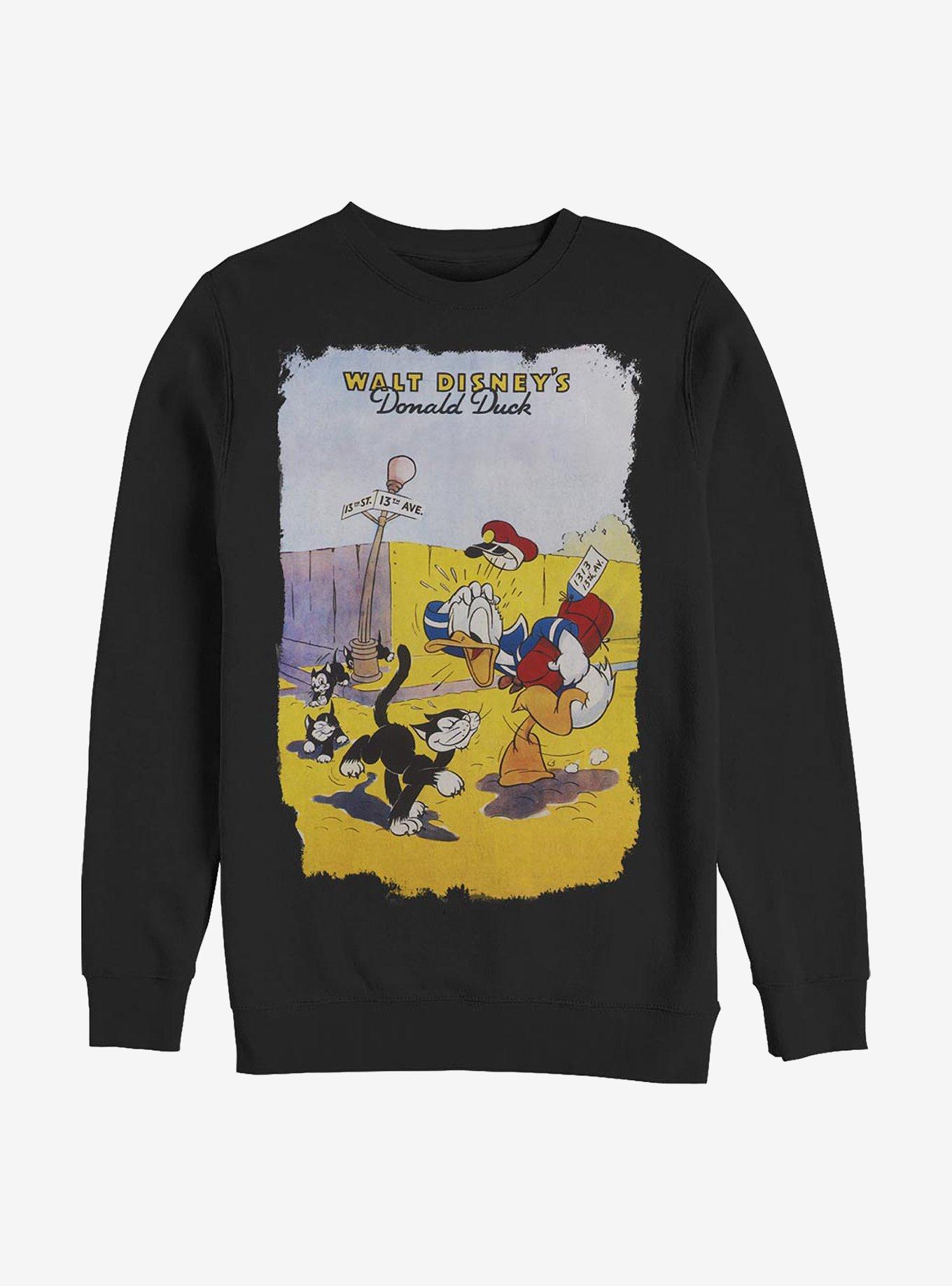 Disney Donald Duck Unlucky Duck Crew Sweatshirt, , hi-res