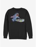Disney Lilo & Stitch D.J. Stitch Crew Sweatshirt, BLACK, hi-res