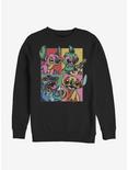 Disney Lilo & Stitch Grunge Stitch Crew Sweatshirt, BLACK, hi-res