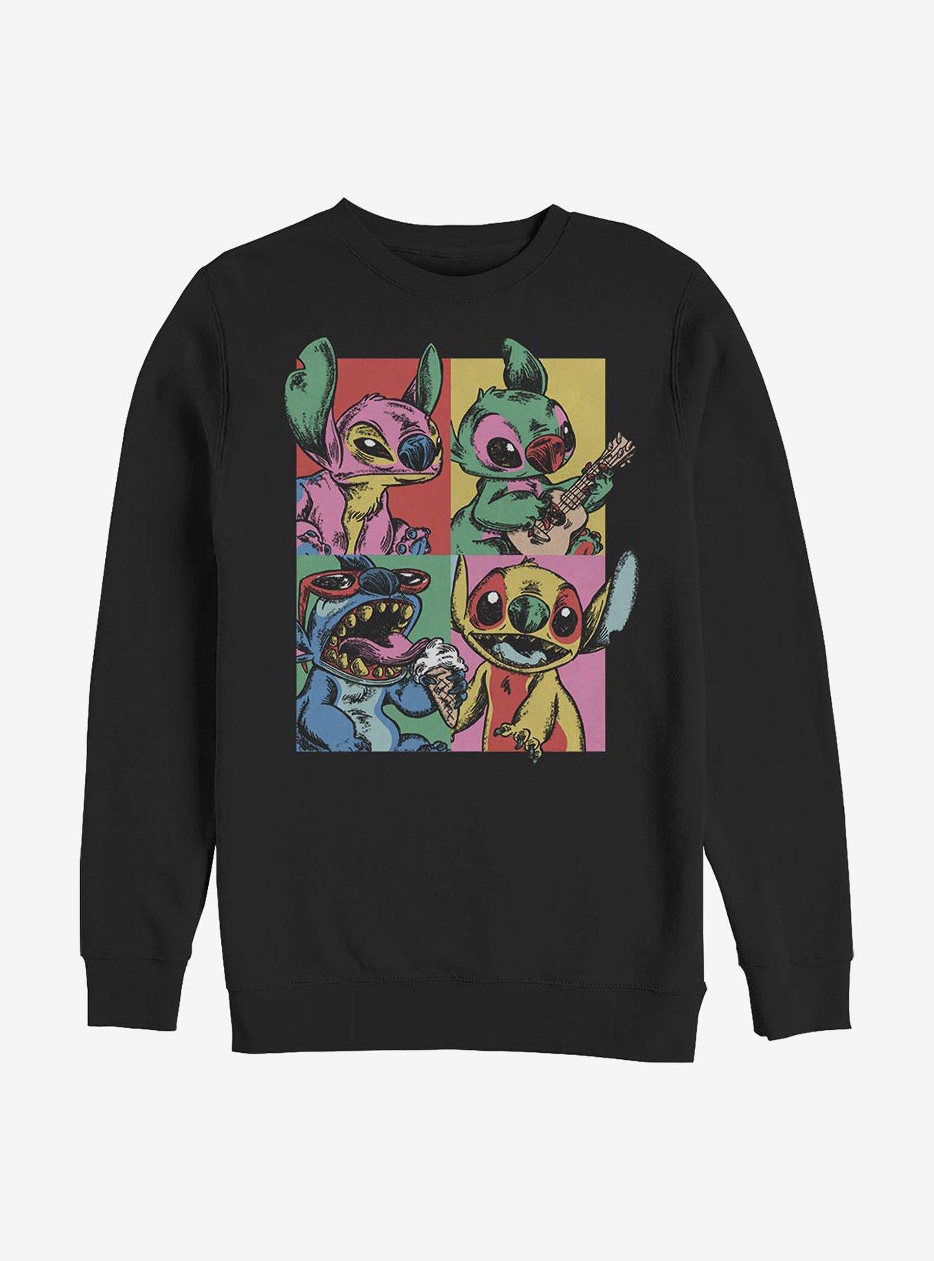 Disney Lilo & Stitch Grunge Stitch Crew Sweatshirt, , hi-res