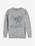 Disney Lilo & Stitch Halftone Stitch Crew Sweatshirt, ATH HTR, hi-res