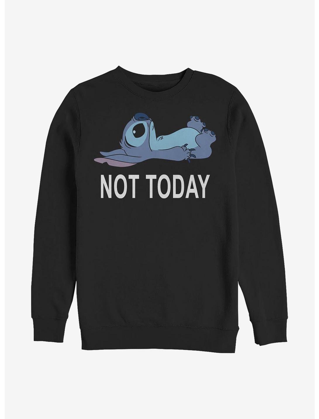 Disney Lilo & Stitch Not Today Crew Sweatshirt, BLACK, hi-res