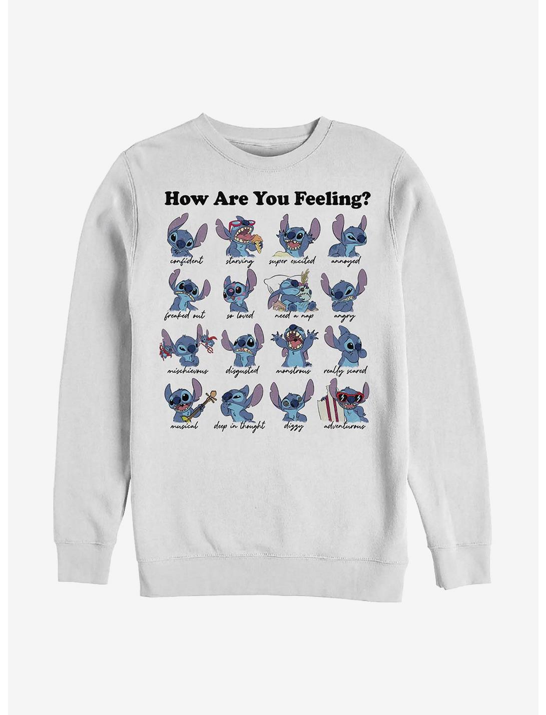 Disney Lilo & Stitch Moods Crew Sweatshirt, WHITE, hi-res