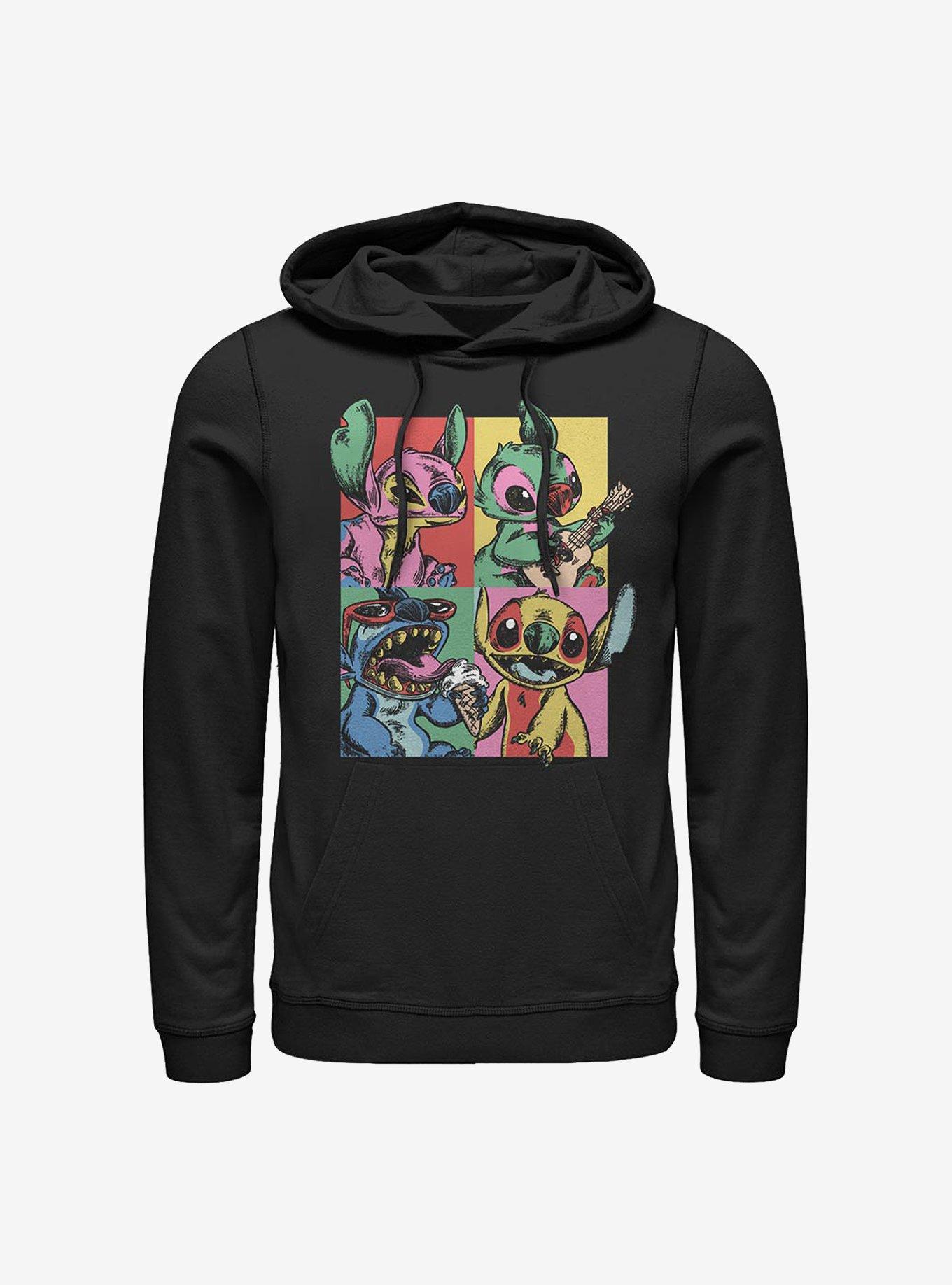 Disney Lilo & Stitch Grunge Stitch Hoodie, BLACK, hi-res