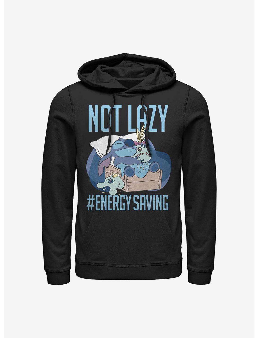 Disney Lilo & Stitch Lazy Energy Hoodie, BLACK, hi-res