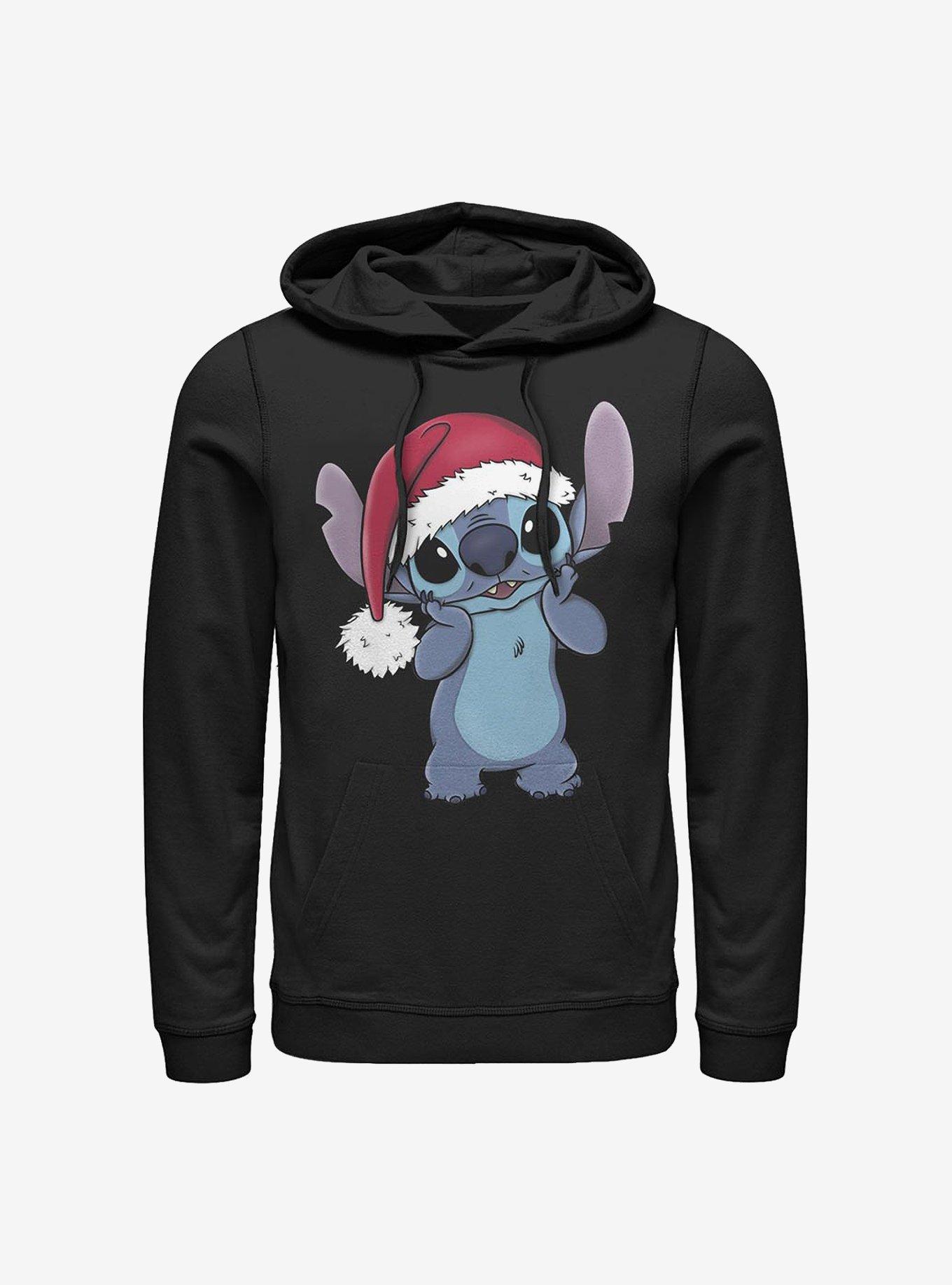 Disney Lilo & Stitch Santa Hat Hoodie, BLACK, hi-res