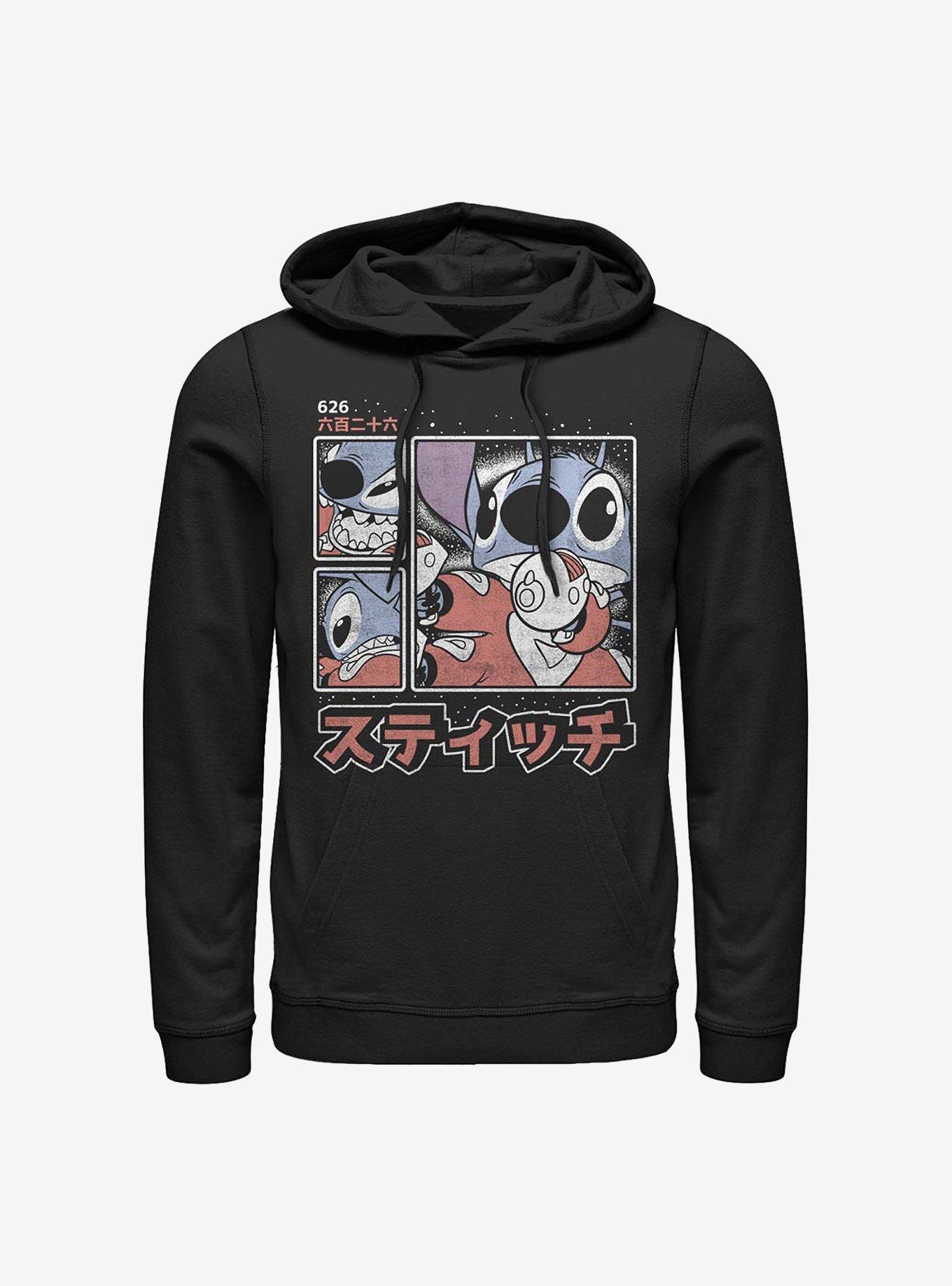 Disney Lilo & Stitch Armed And Adorable Hoodie, BLACK, hi-res