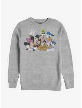 Disney Mickey Mouse And Friends Group Crew Sweatshirt, , hi-res