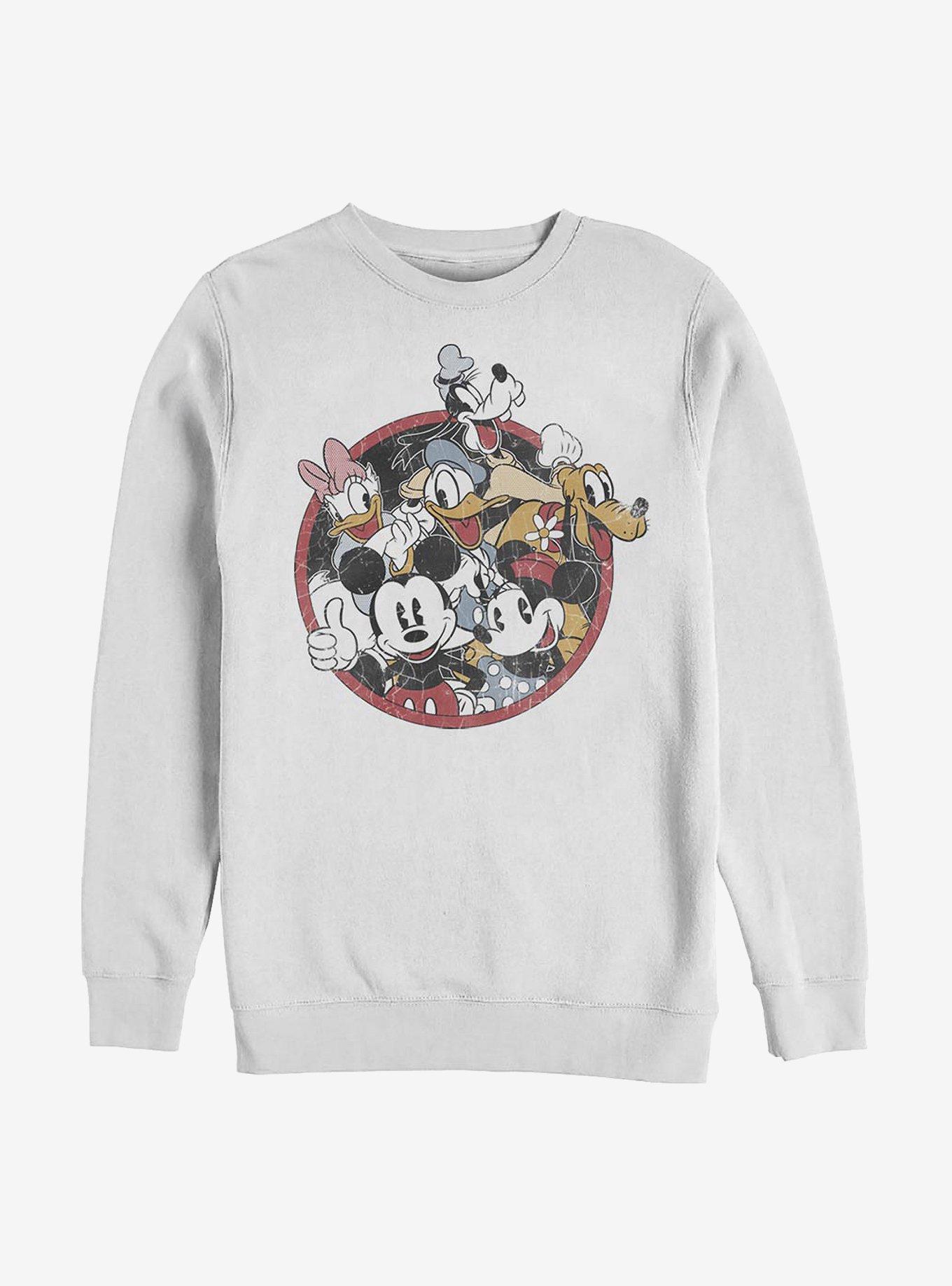 Disney Mickey Mouse And Friends Retro Crew Sweatshirt