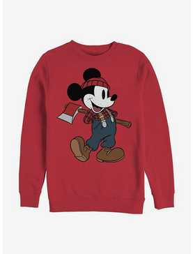 Disney Mickey Mouse Lumberjack Mickey Crew Sweatshirt, , hi-res