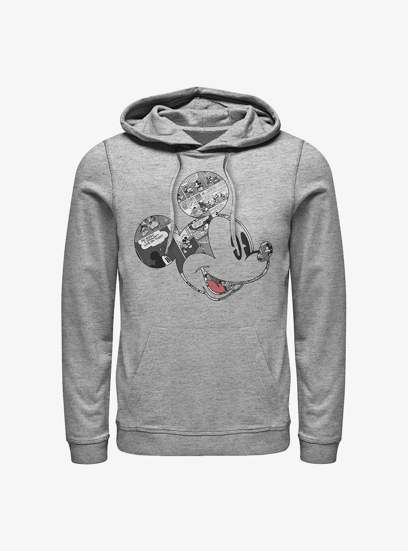 Disney Mickey Mouse Comic Mouse Hoodie GREY Hot Topic